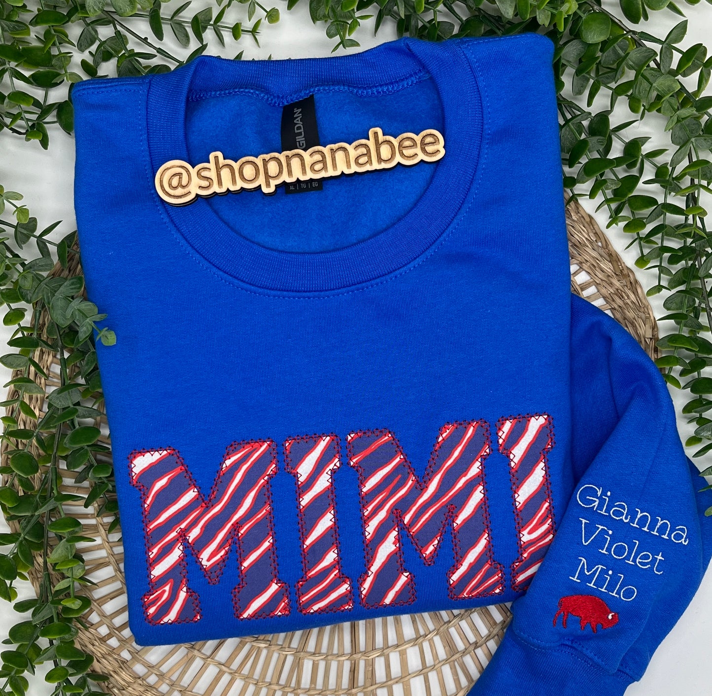Royal Blue Custom Appliqué Sweatshirt