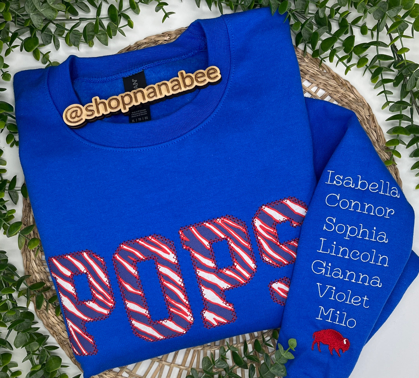 Royal Blue Custom Appliqué Sweatshirt