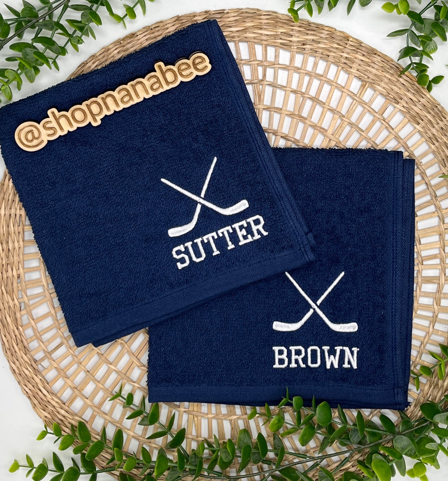 Custom Hockey Skate Towel – Personalized with Name or Number