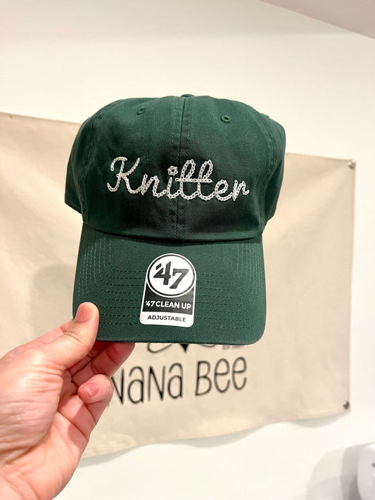 Knitter Embroidered Baseball Cap – Forest Green | Adjustable ‘47 Brand Hat