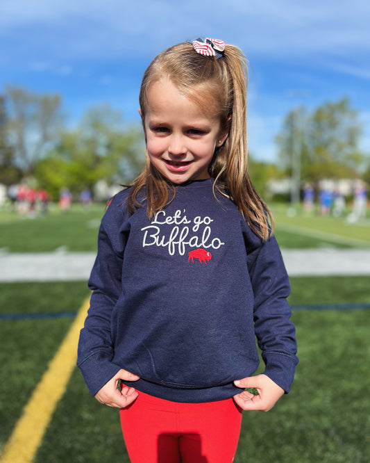 Lets Go Buffalo Toddler sweatshirt