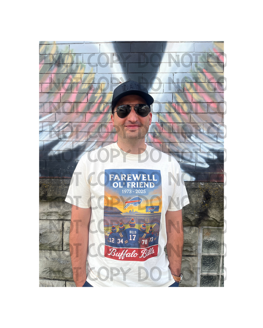 Farewell Ol’ Friend Stadium Tribute Tee – 1973–2025