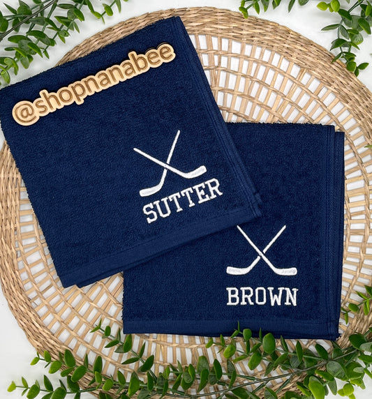 Custom Hockey Skate Towel – Personalized with Name or Number