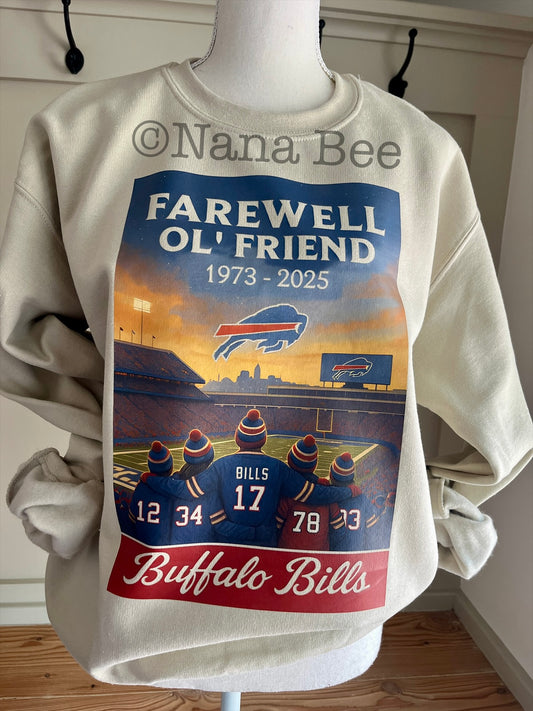 Farewell Ol’ Friend Stadium Tribute Sweatshirt – 1973–2025
