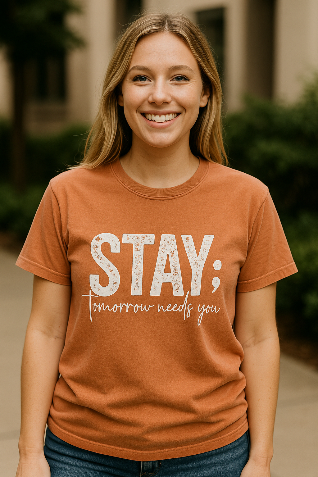 Stay: Tomorrow Needs You Comfort Colors T-Shirt – Suicide Prevention Month Tee (Unisex)